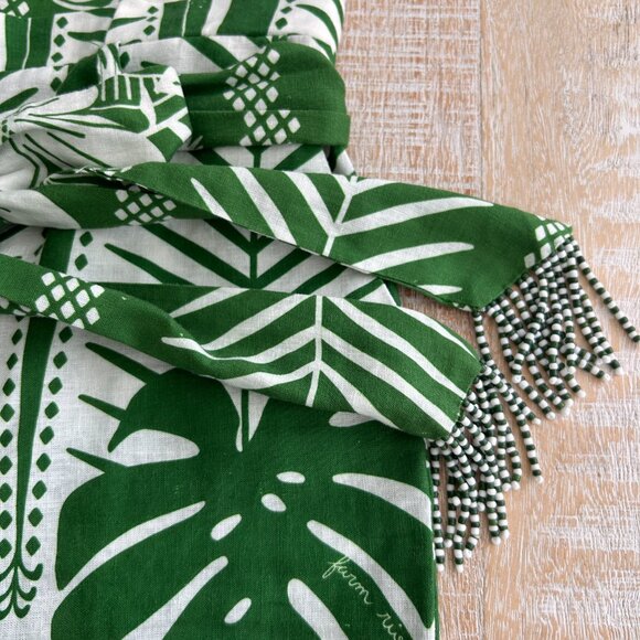 Farm Rio Green and White Tropical Jumpsuit Romper Size Medium NWT - Picture 6 of 15